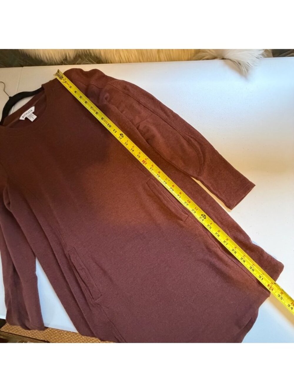 Athleta Balance Long Sleeve Sweater Dress Pockets Soft size Small Loungewear - Picture 10 of 11